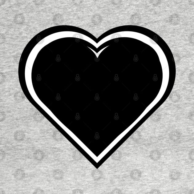 Black White Heart by EllenDaisyShop